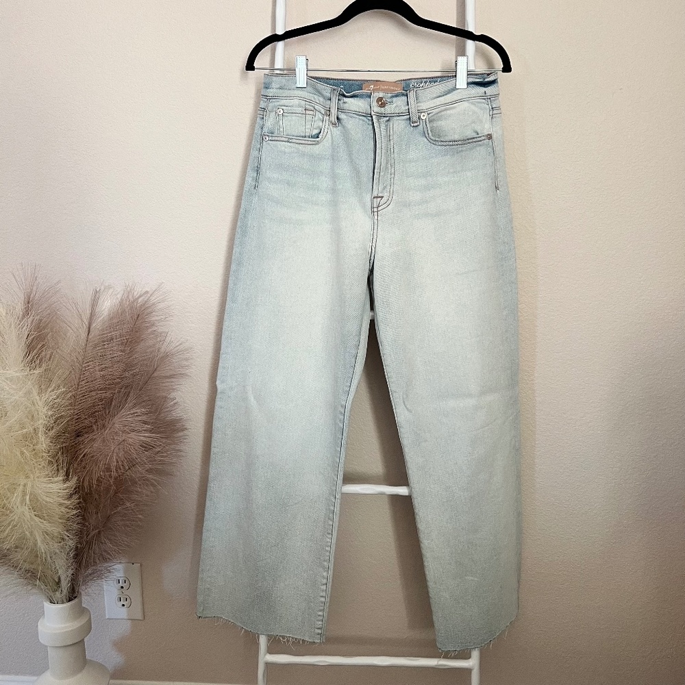 7 For All Mankind Luxe Vintage Cropped Alexa Lightwash Jeans 30 - Picture 1 of 5